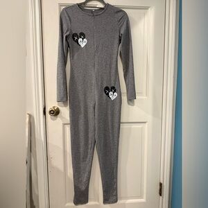 Gray Kids One Piece with Heart Design